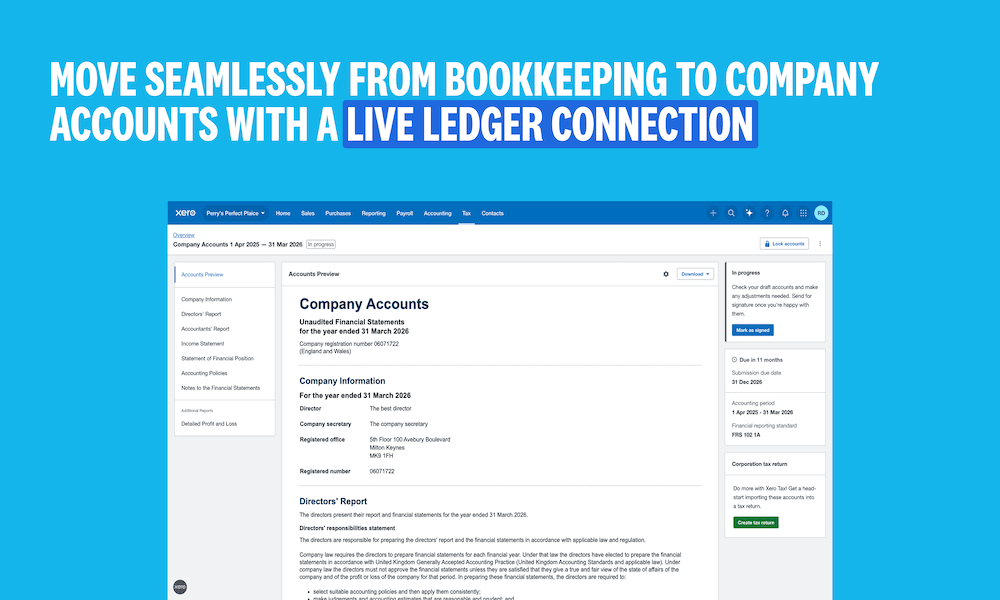 Streamline year-end: A new accounts production experience for Xero UK